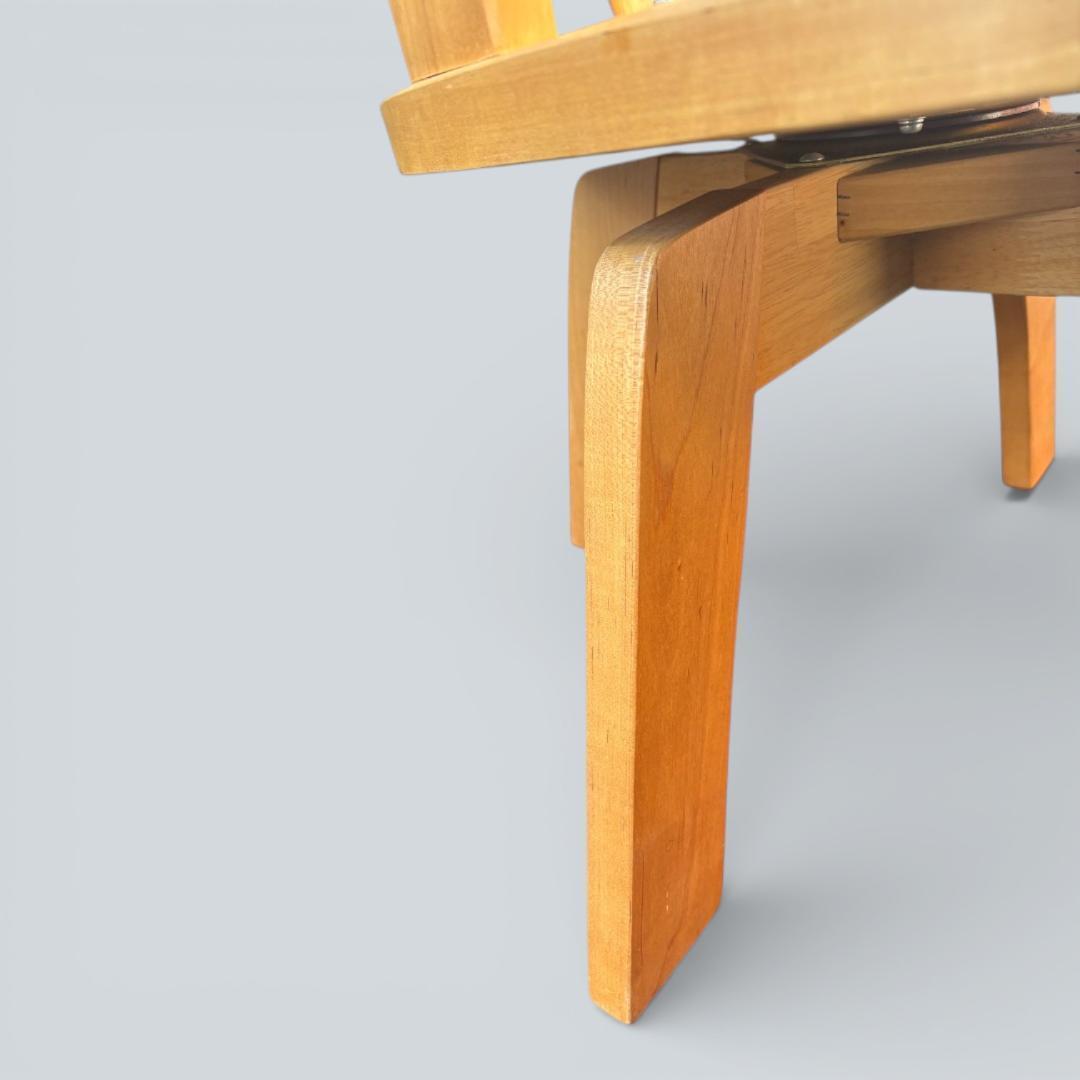 【最終価格】大川家具 回転ダイニングチェア 肘付 幅58cm 天然木 送料込②