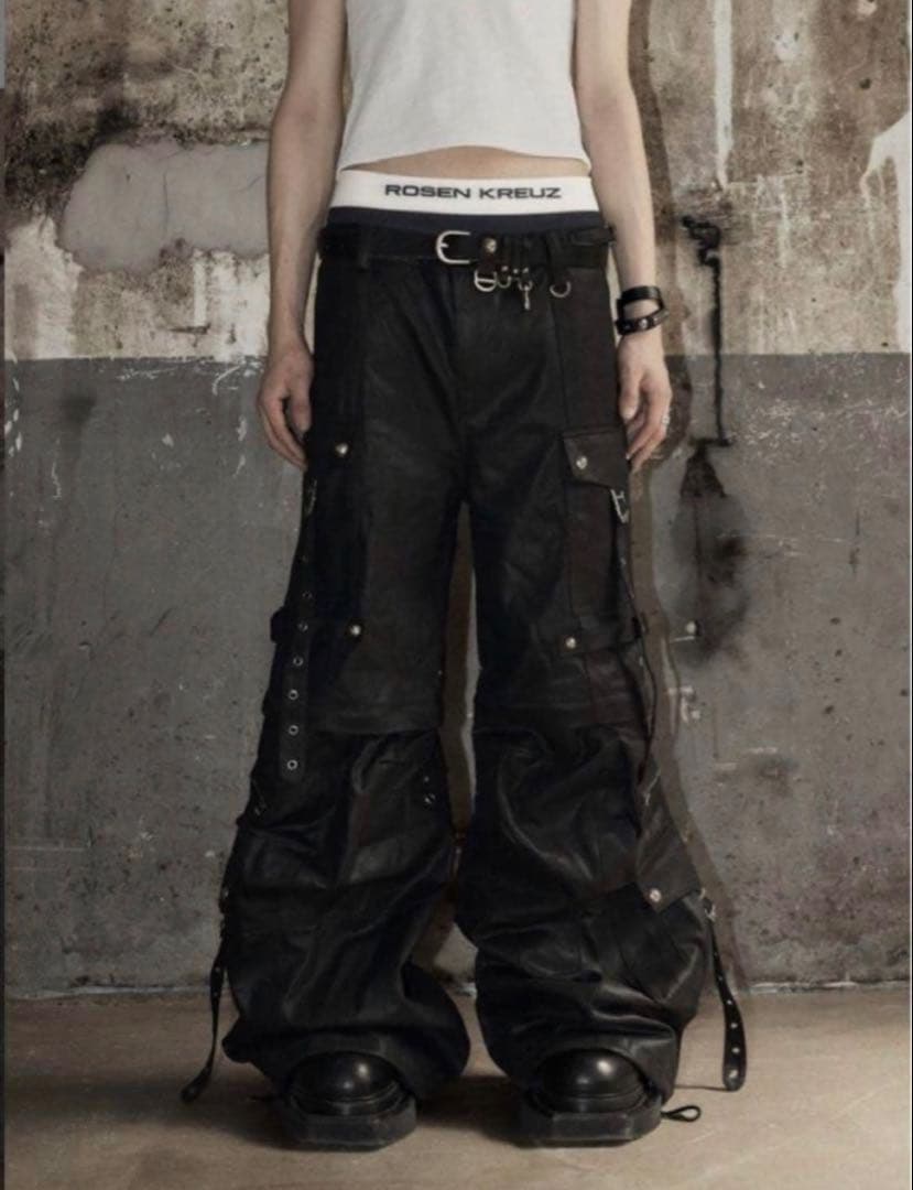 【Rosen Kreuz】LONGBELT FLARE CARGO PANTS