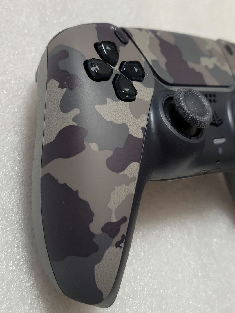 PS5 左右反転 デュアルセンス ワイヤレスコントローラー グレーカモフラージュ
