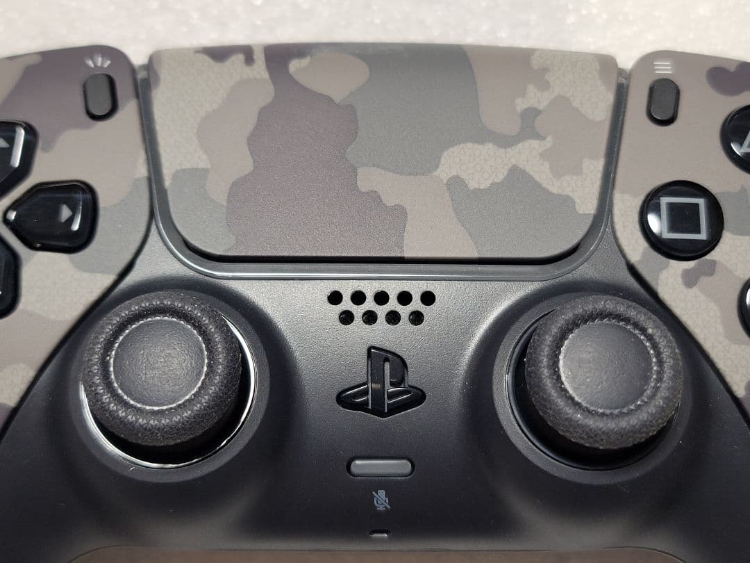 PS5 左右反転 デュアルセンス ワイヤレスコントローラー グレーカモフラージュ