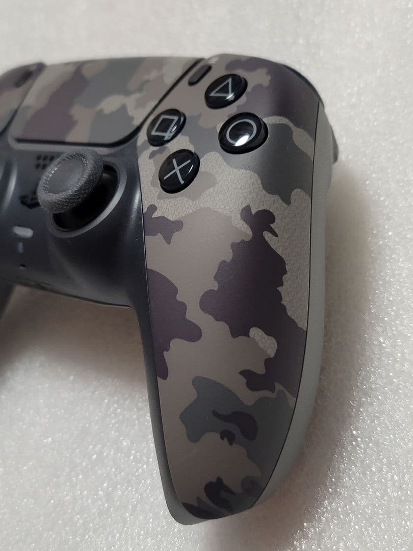 PS5 左右反転 デュアルセンス ワイヤレスコントローラー グレーカモフラージュ