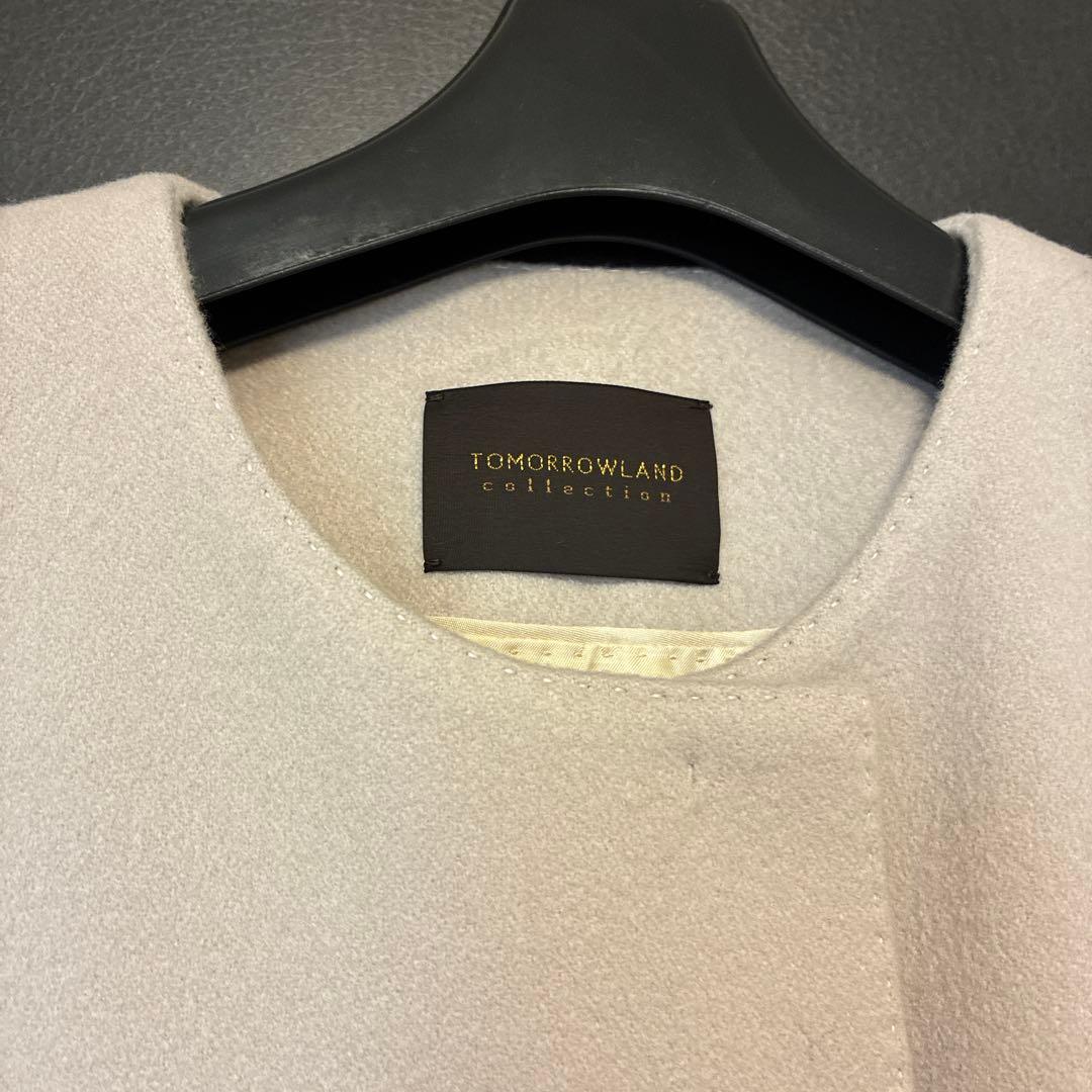 トゥモローランド　ピュアカシミヤ　ノーカラーコート