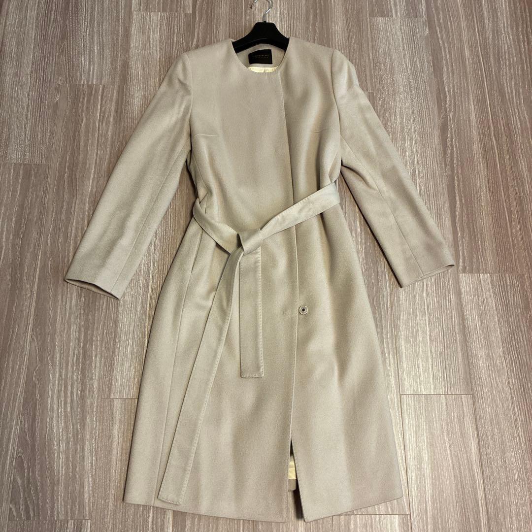 トゥモローランド　ピュアカシミヤ　ノーカラーコート