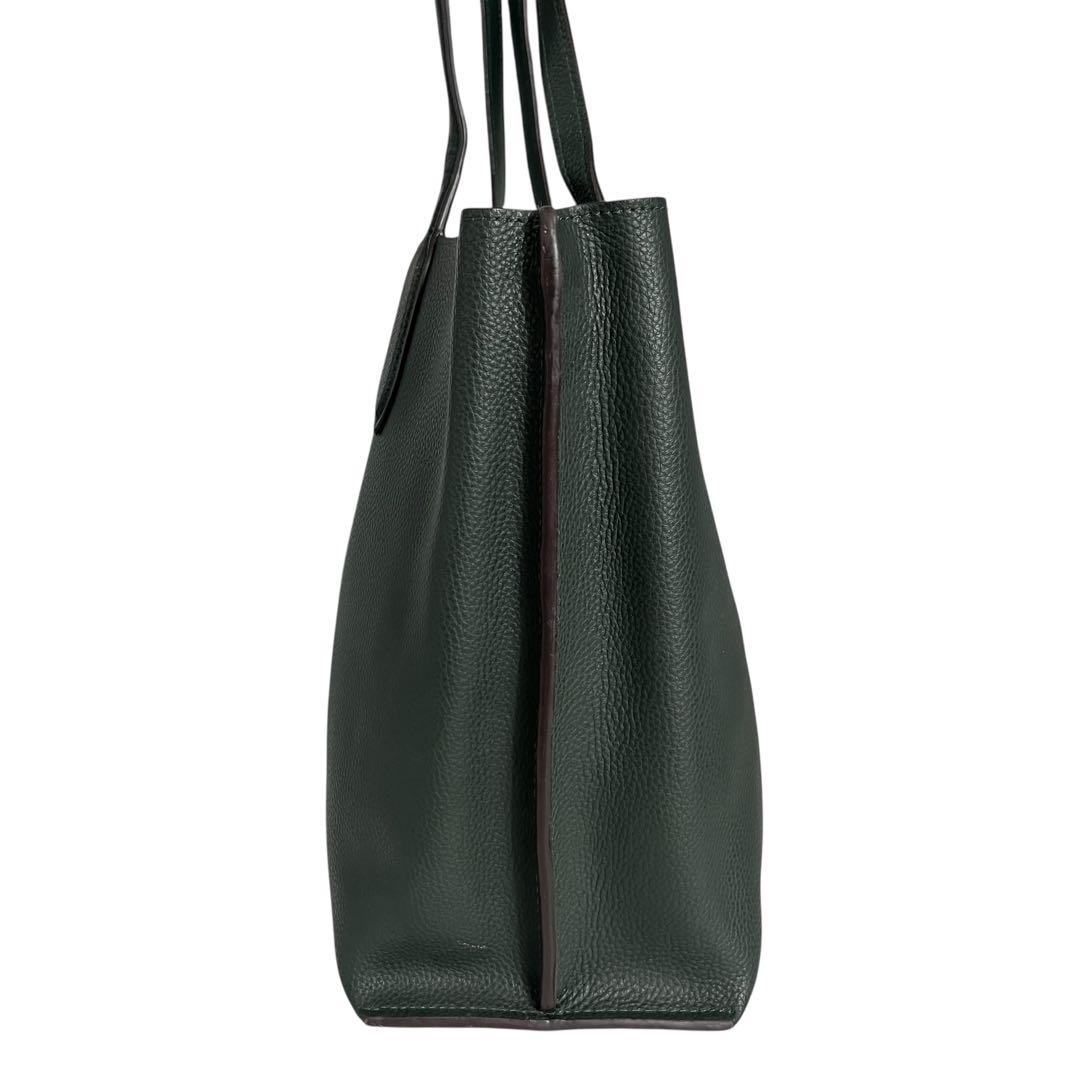 COACHコーチ ウィロウ トート シグネチャー Cロゴダークグリーン