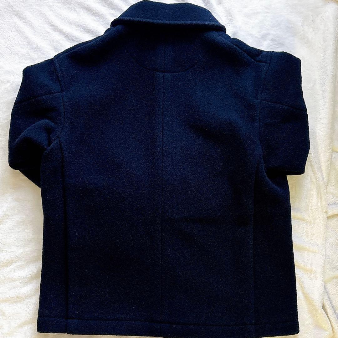 美品 DANTON ウールパイル ラウンドカラージャケット 38 ネイビー