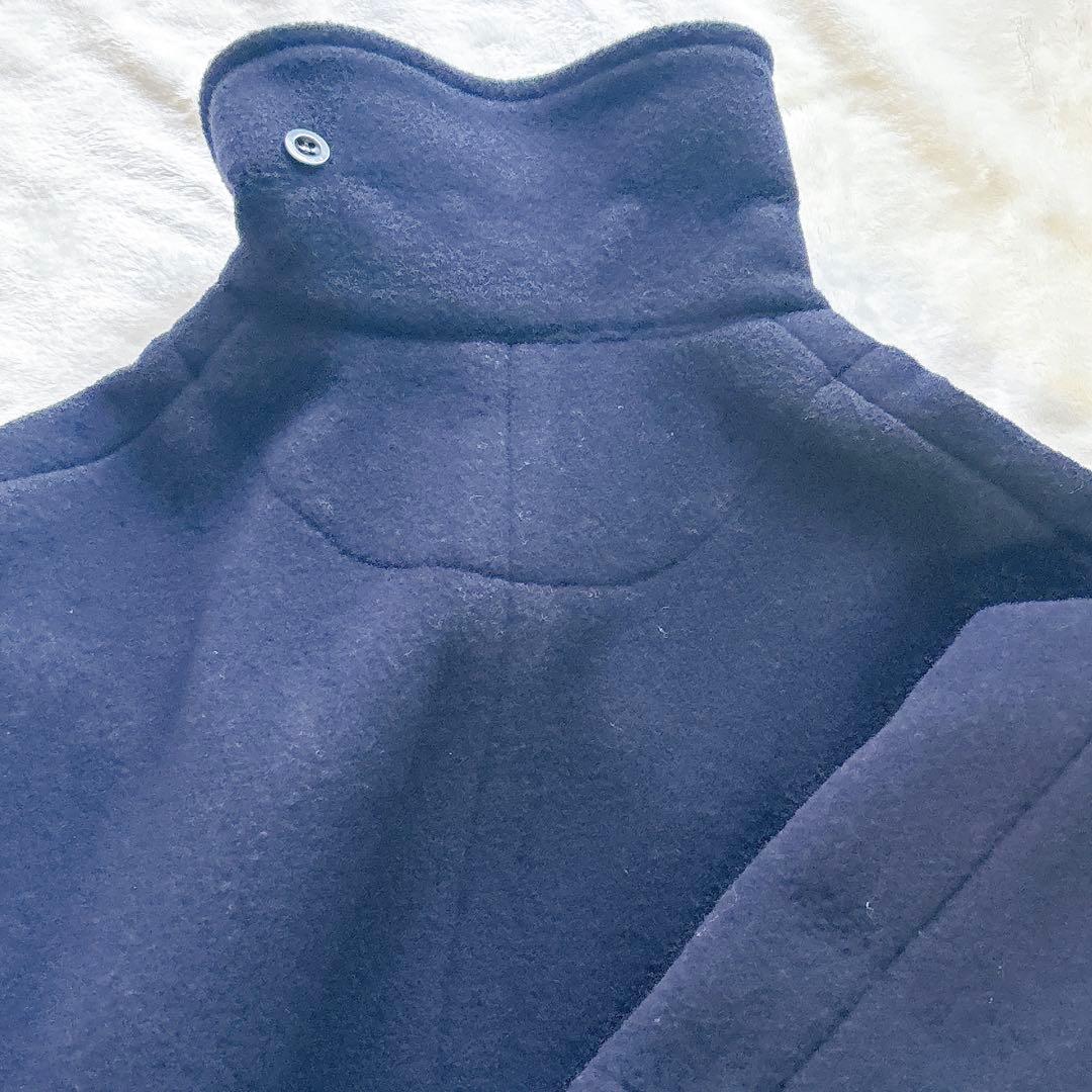 美品 DANTON ウールパイル ラウンドカラージャケット 38 ネイビー