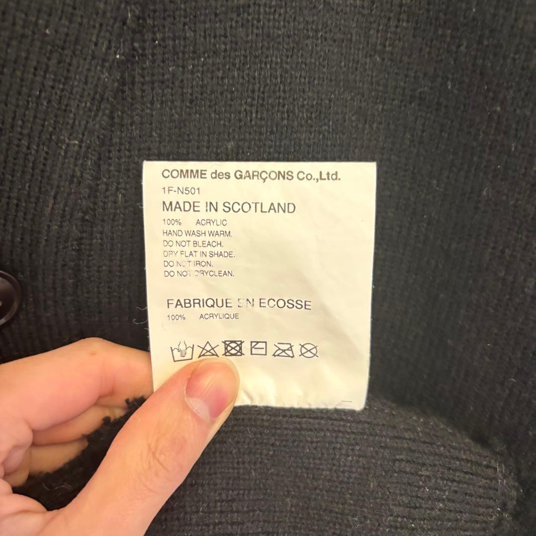 BLACK COMME des GARÇONS 穴あき カーディガン 黒