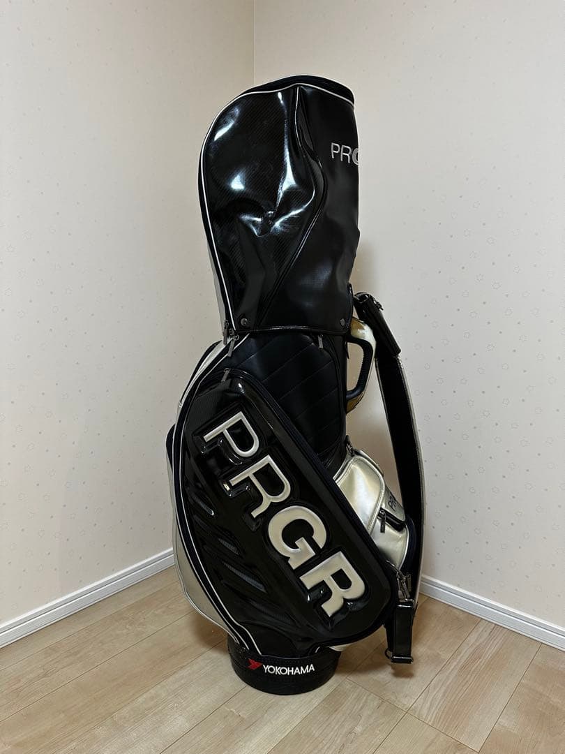 PRGR キャディバッグ ブラック/ホワイト