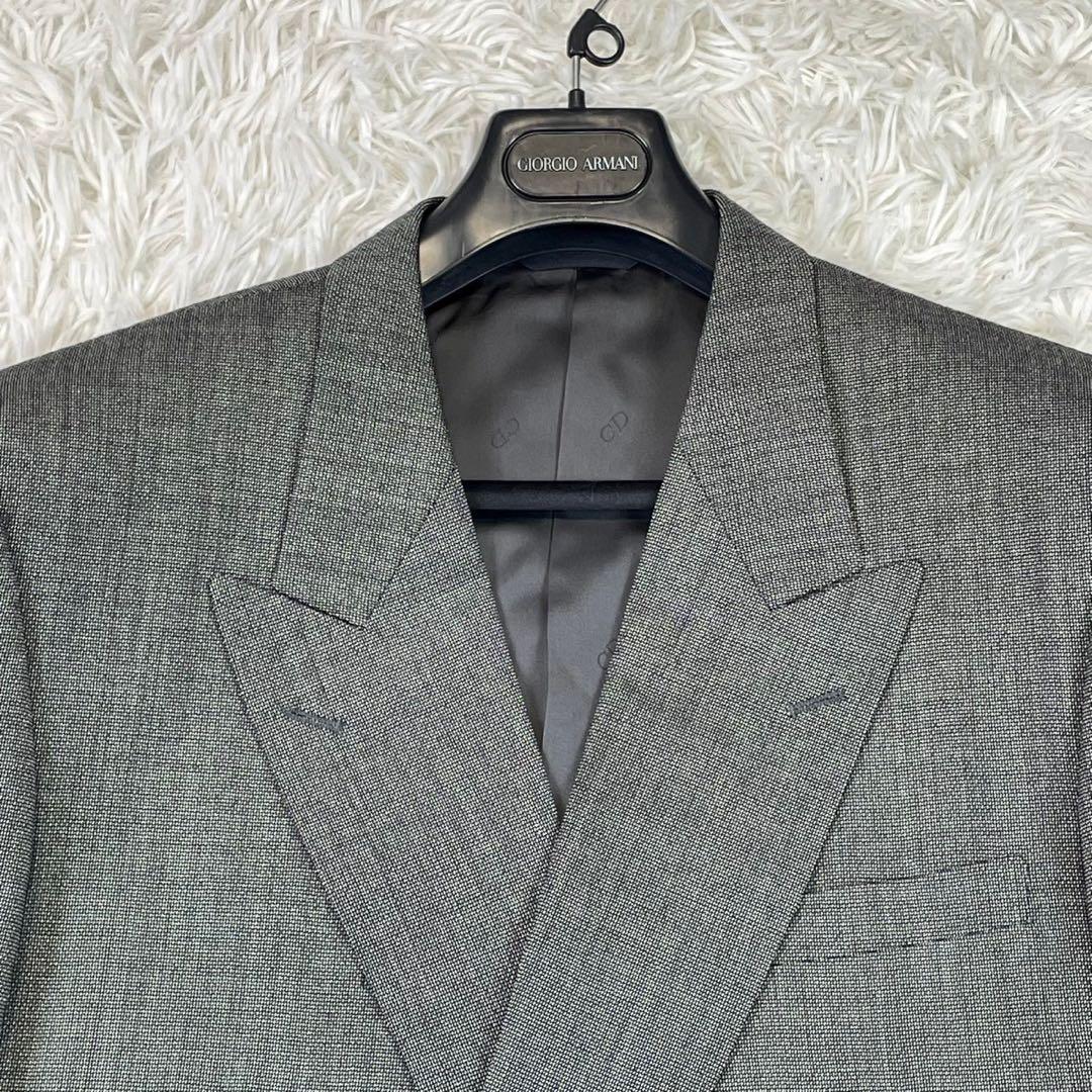 美品　クリスチャンディオール　ダブルスーツ　セットアップ　グレー