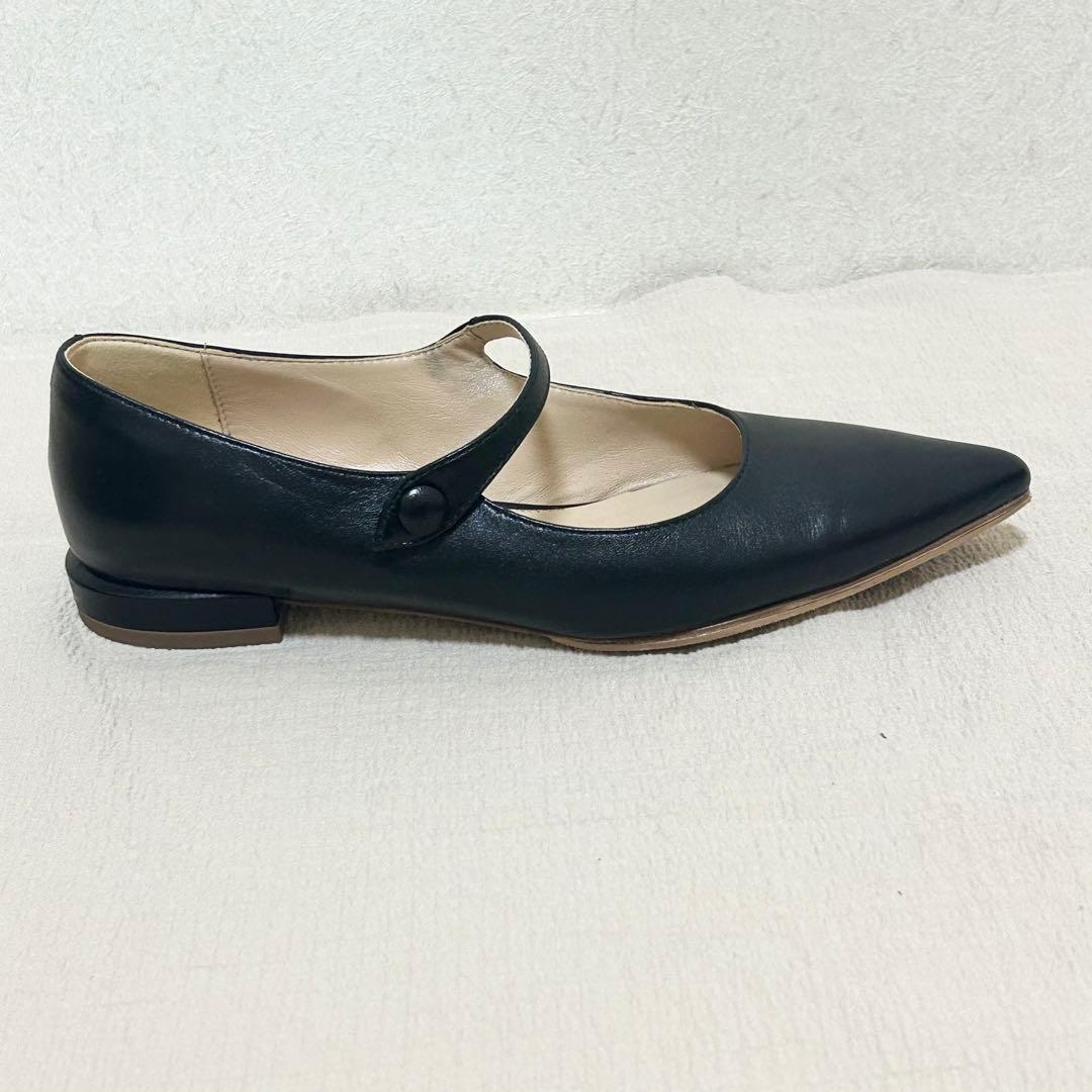 ✨人気商品✨ 【FABIO RUSCONI】 ブラック フラット パンプス 美品