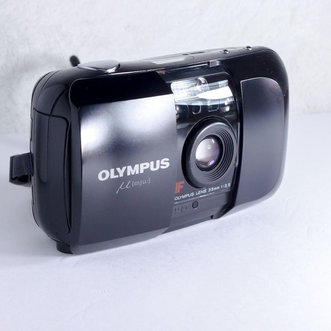 完動美品 オリンパス Olympus ミュー μ 初代 ブラック35mmf3.5
