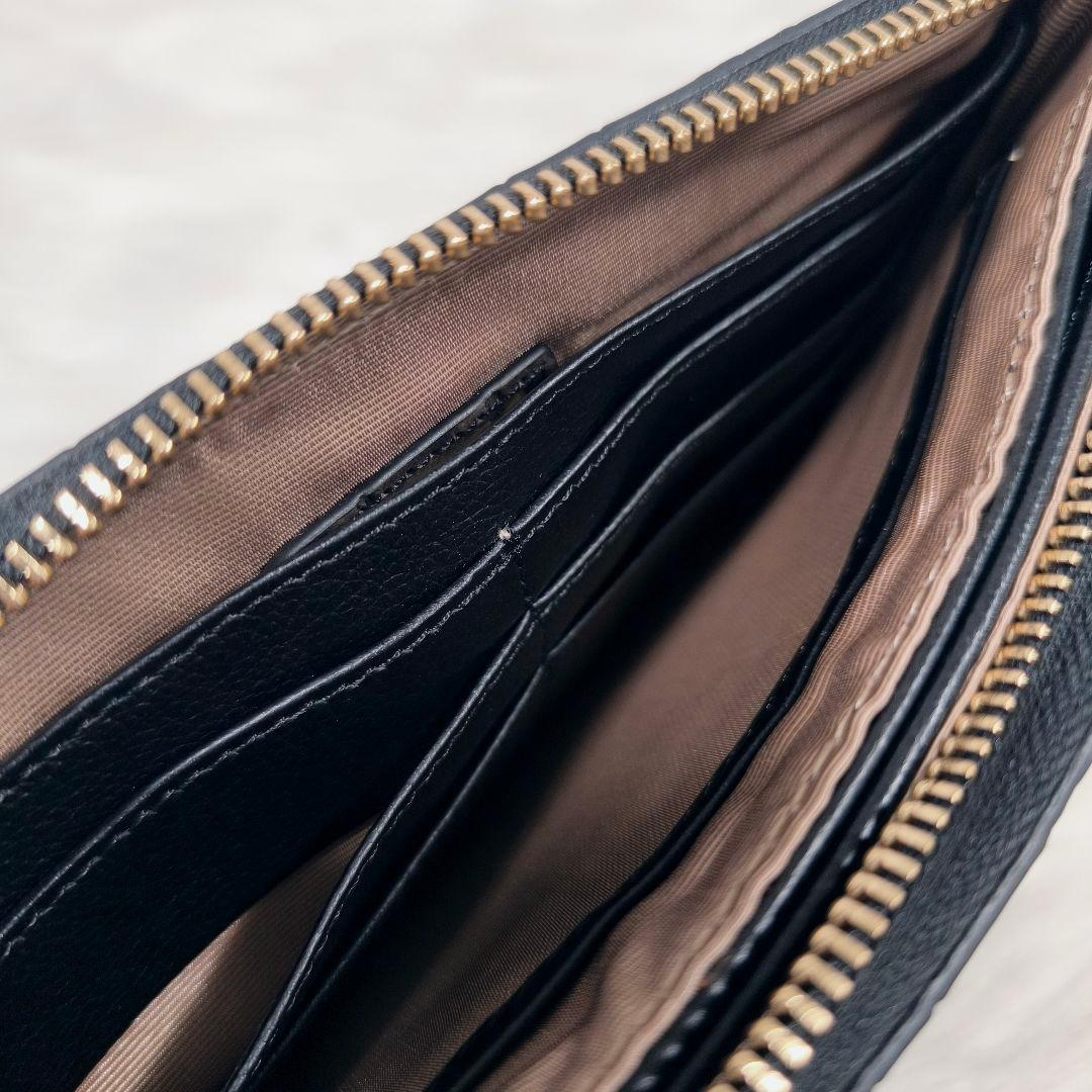 【極美品】レザージュエルズ　クロコ型押し　お財布ショルダーバッグ