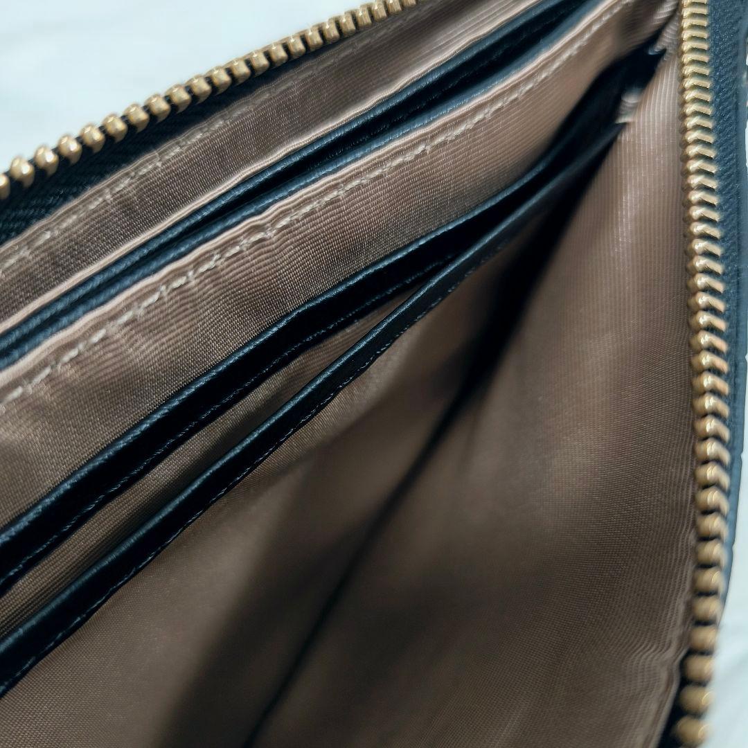 【極美品】レザージュエルズ　クロコ型押し　お財布ショルダーバッグ