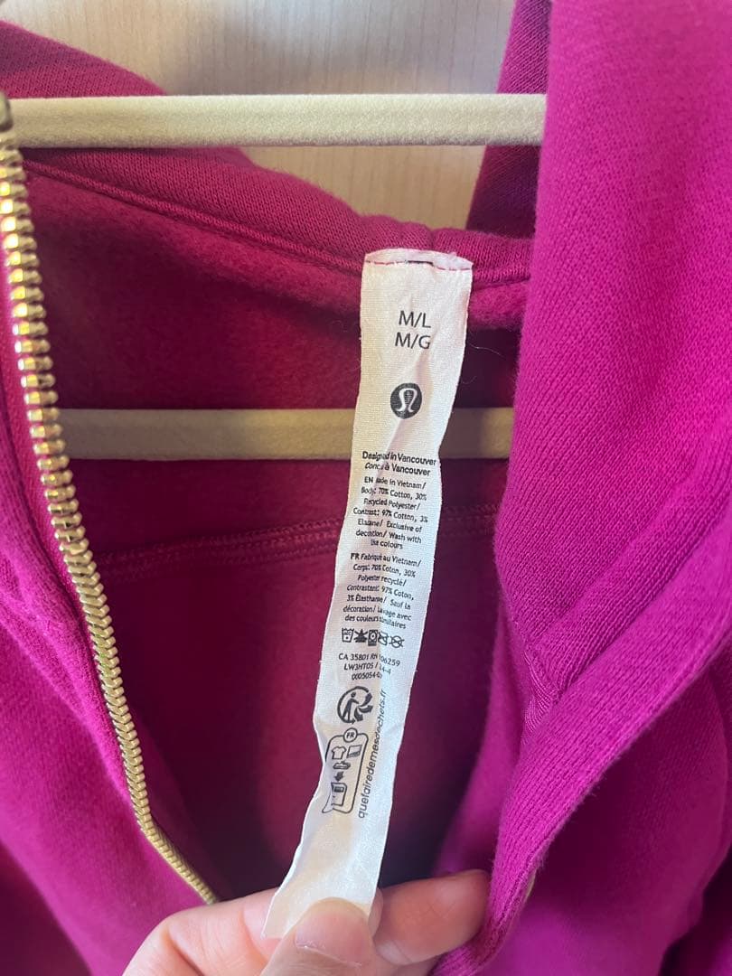 Lululemon Scuba オーバーサイズハーフジップフーディ