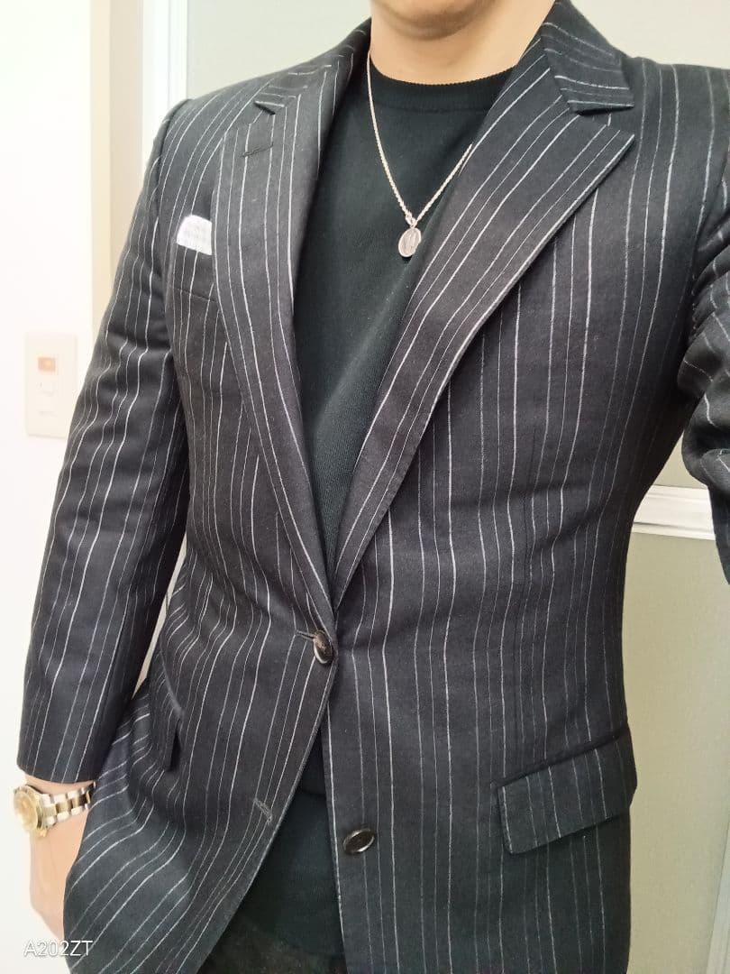 美品LOUIS VUITTON ルイヴィトン テーラードジャケット ストライプL