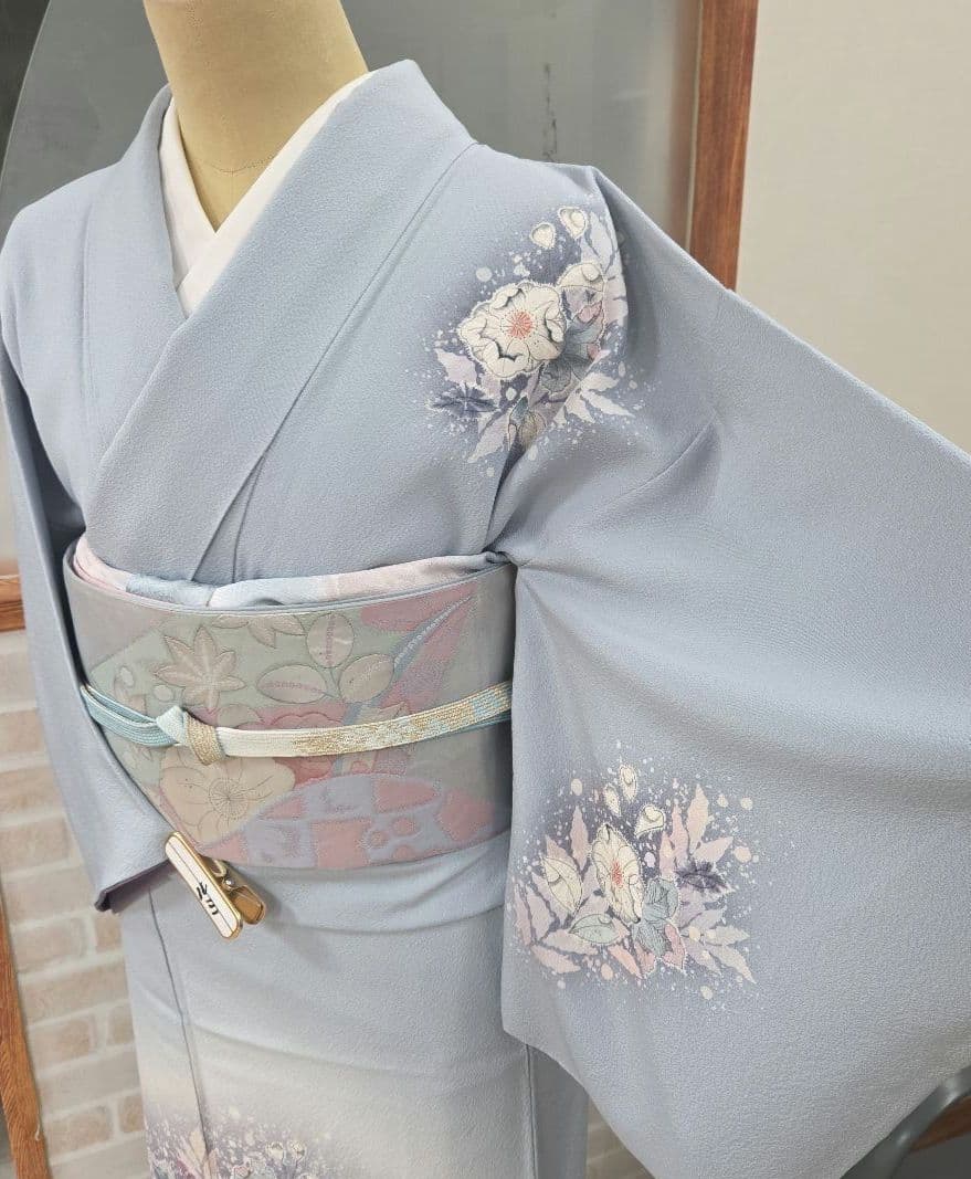 辻ケ花付け下げ訪問着4点フルセット、着物、袋帯、帯締め、帯揚げ