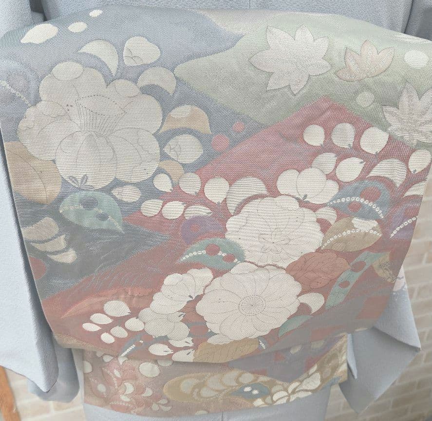 辻ケ花付け下げ訪問着4点フルセット、着物、袋帯、帯締め、帯揚げ