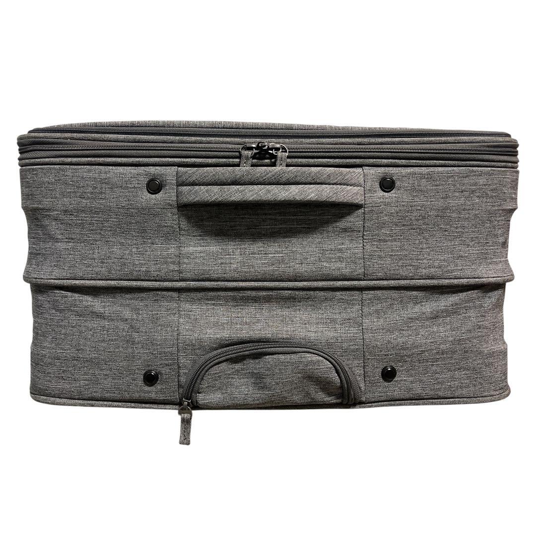 無印良品 半分の厚みで収納できるソフトキャリーケース 特大型 81L グレー