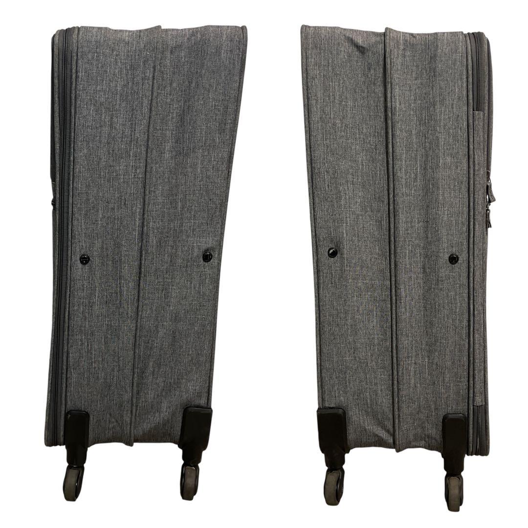 無印良品 半分の厚みで収納できるソフトキャリーケース 特大型 81L グレー