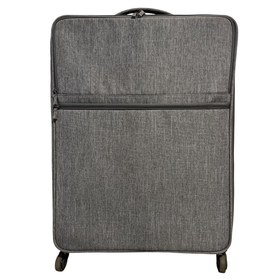 無印良品 半分の厚みで収納できるソフトキャリーケース 特大型 81L グレー