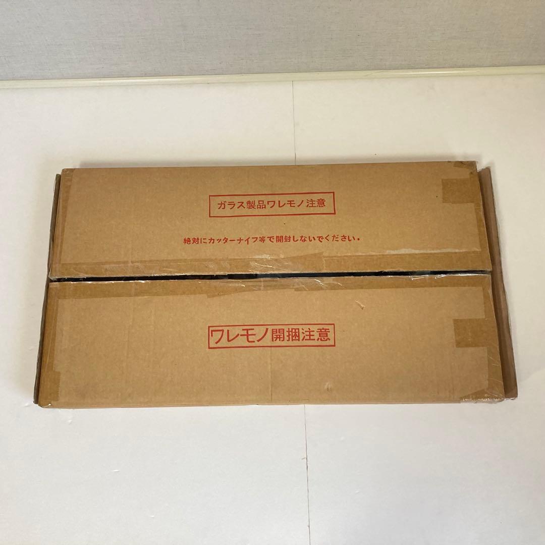 ◆さな◆ ガラステーブル 机 リビング シルバー 網棚付き レトロ 新品