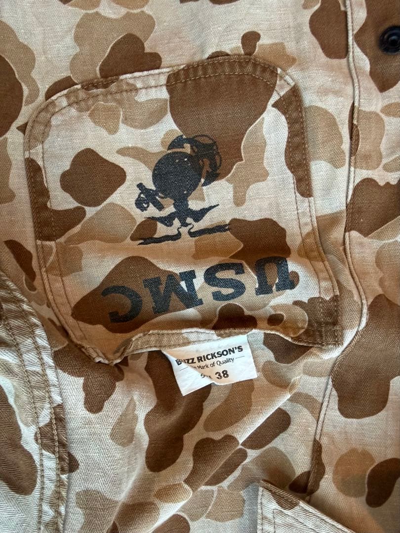 バズリクソンズ USMC 迷彩 カバーオール 38