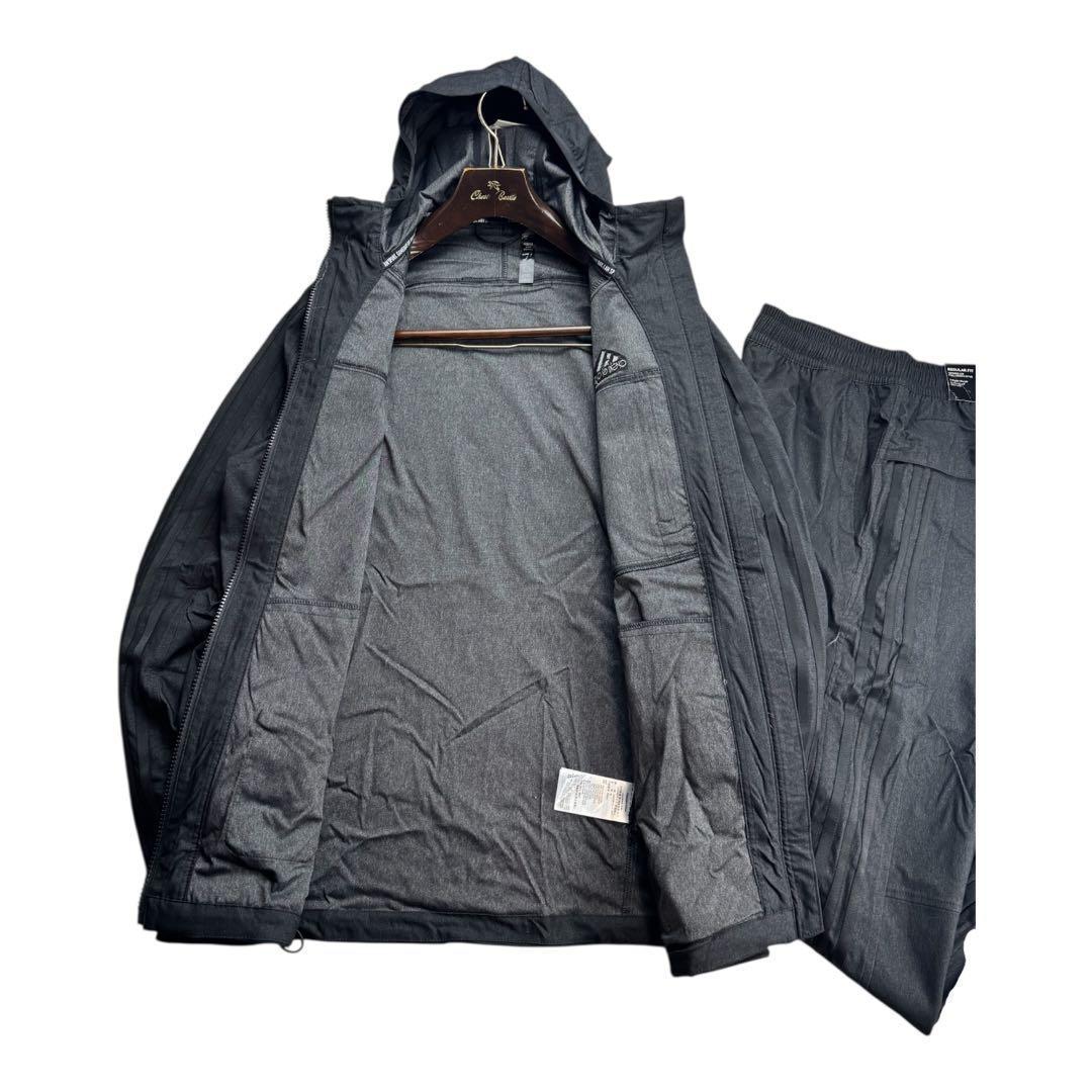 E新品 XLアディダス adidasデニム風 ウーブン セットアップ 上下 黒