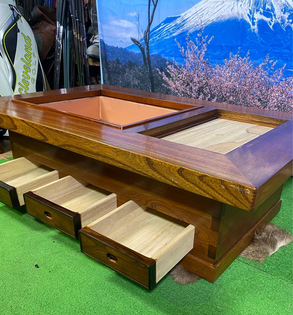 囲炉裏テーブル 長火鉢 アンティーク 希少 レア 古民家家具