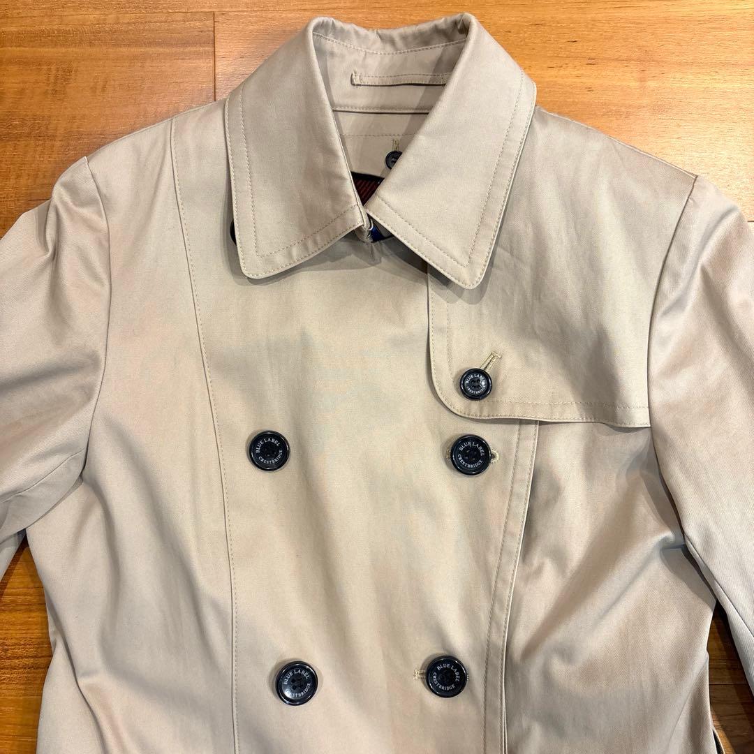 美品 ブルーレーベルクレストブリッジ　トレンチコート