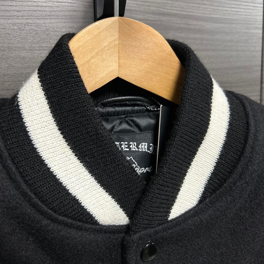 STUSSY mastermind スタジャン 袖レザー USA ブラック L