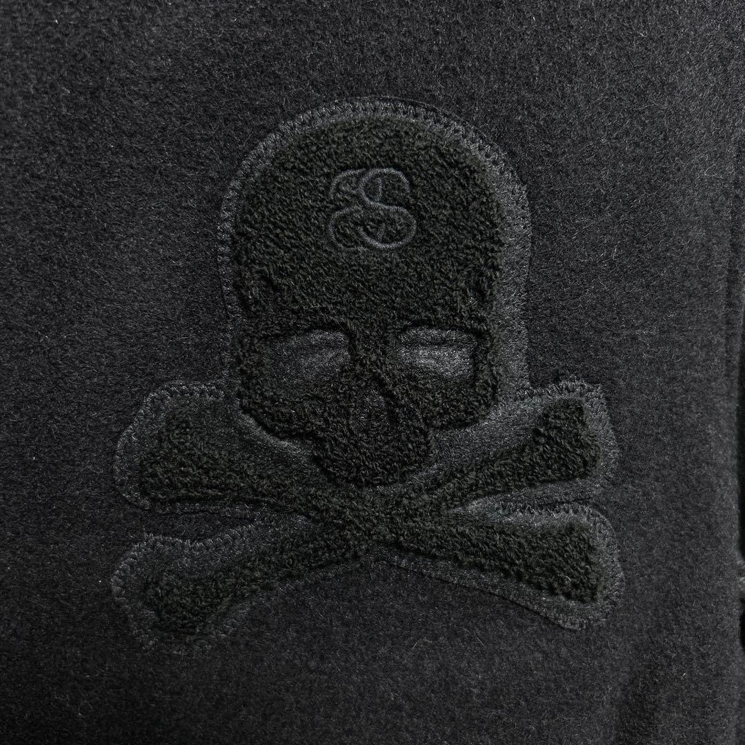 STUSSY mastermind スタジャン 袖レザー USA ブラック L