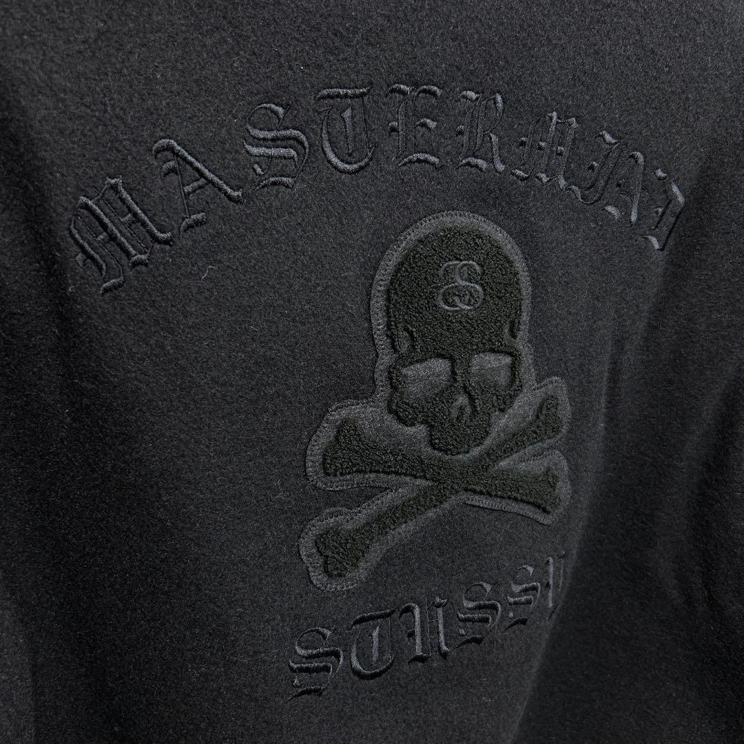 STUSSY mastermind スタジャン 袖レザー USA ブラック L