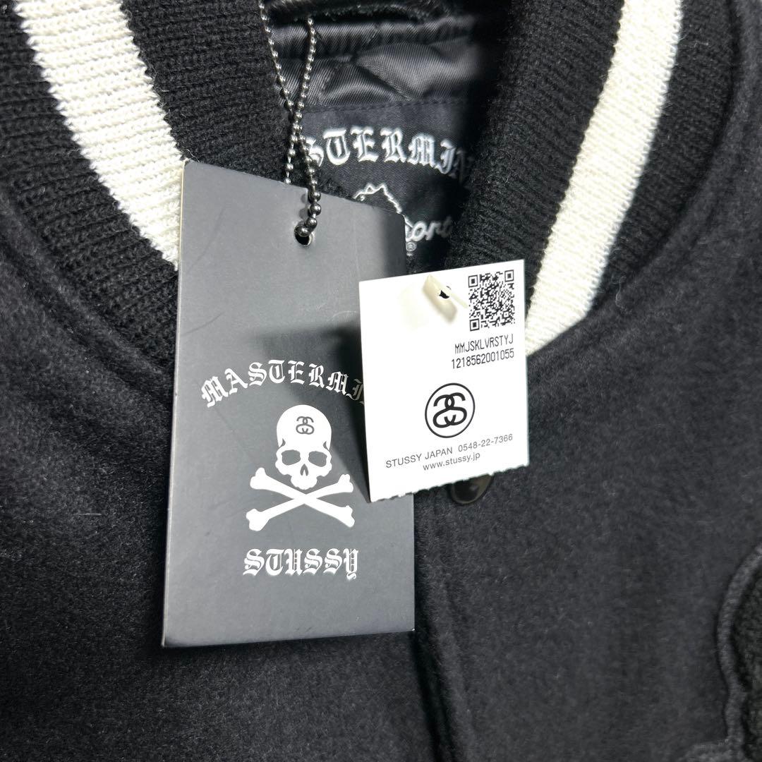 STUSSY mastermind スタジャン 袖レザー USA ブラック L
