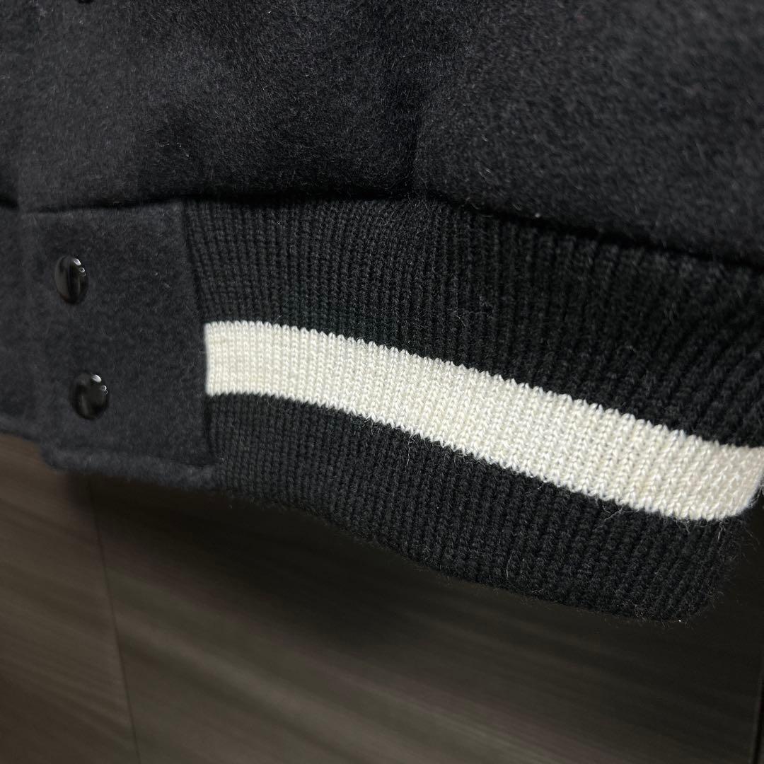 STUSSY mastermind スタジャン 袖レザー USA ブラック L