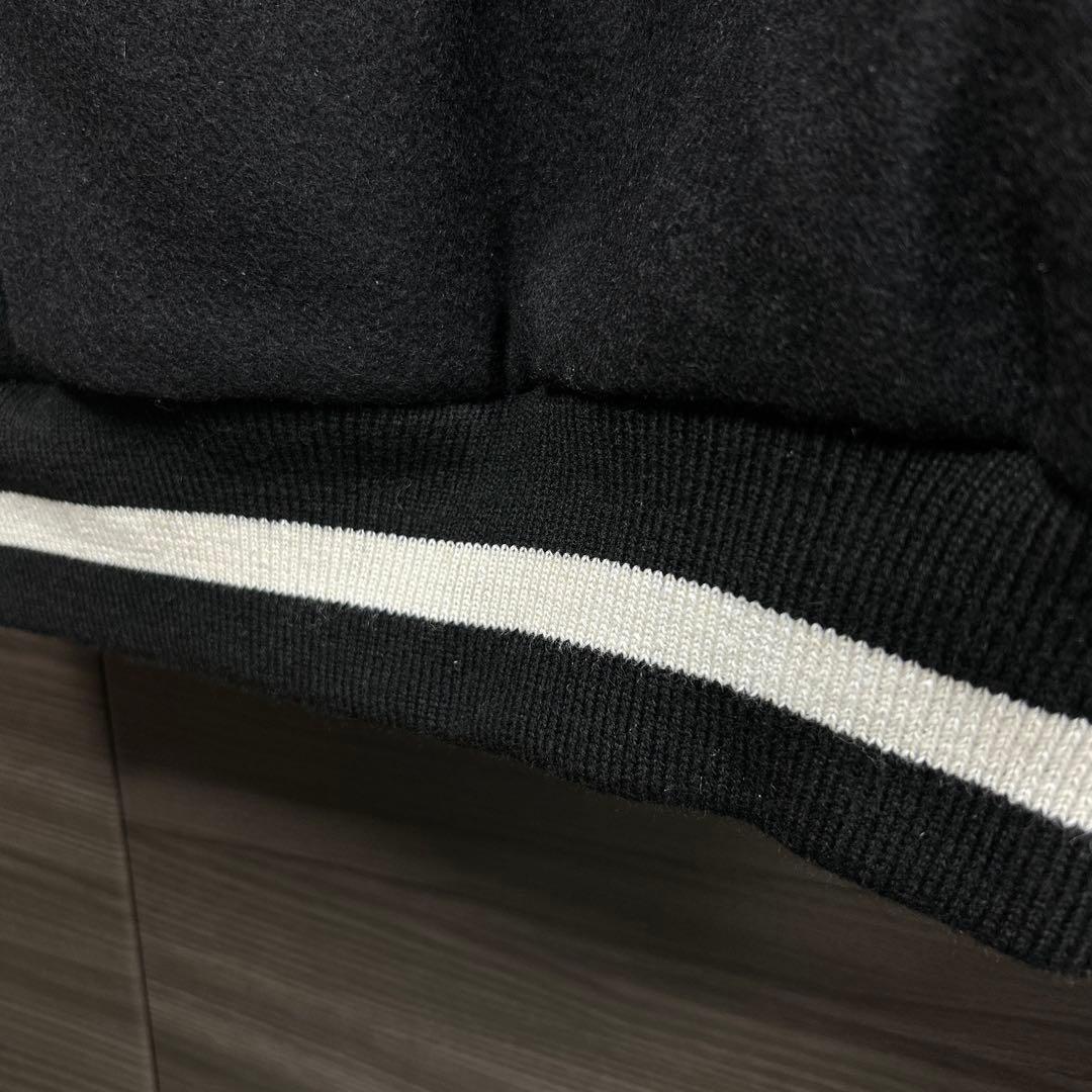 STUSSY mastermind スタジャン 袖レザー USA ブラック L