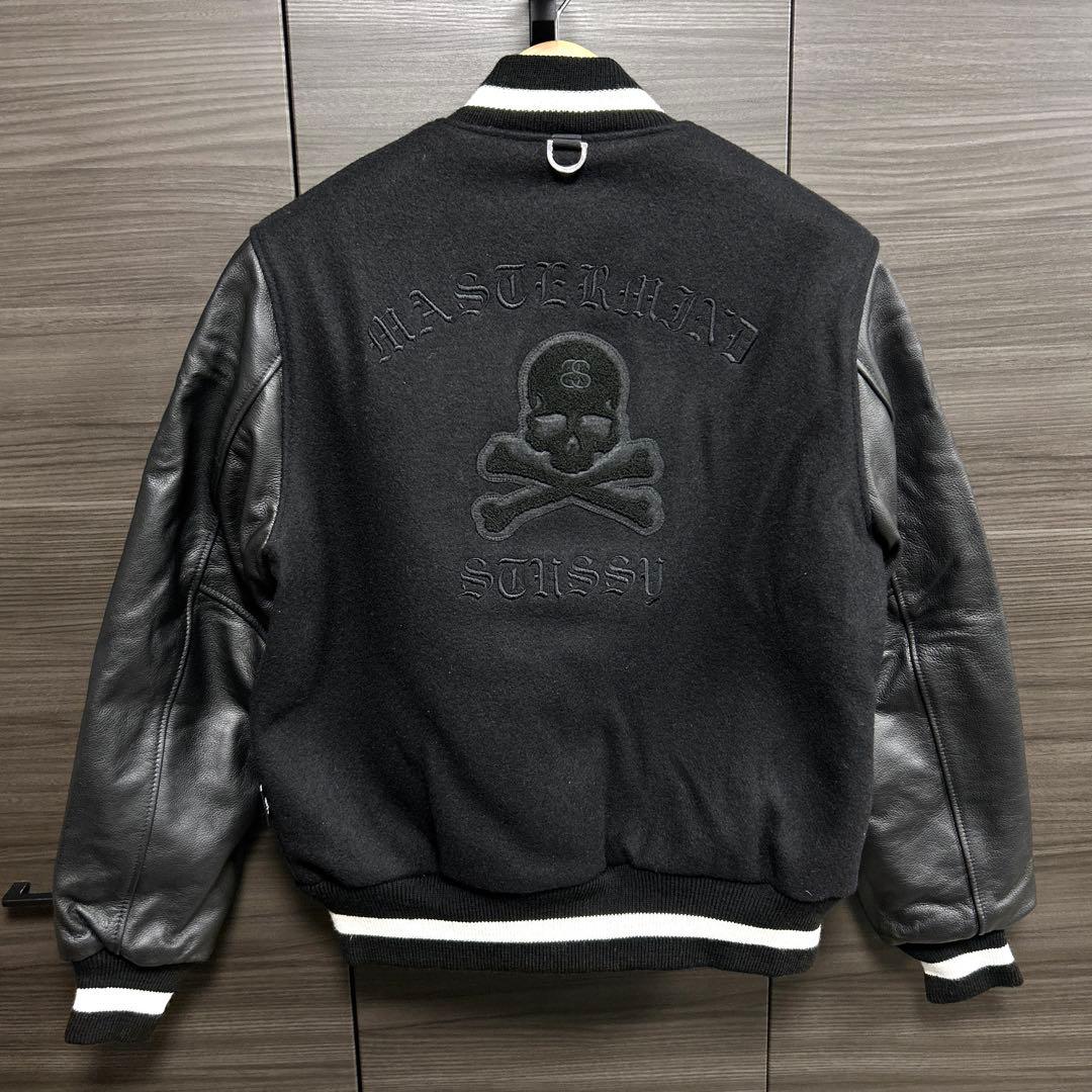 STUSSY mastermind スタジャン 袖レザー USA ブラック L