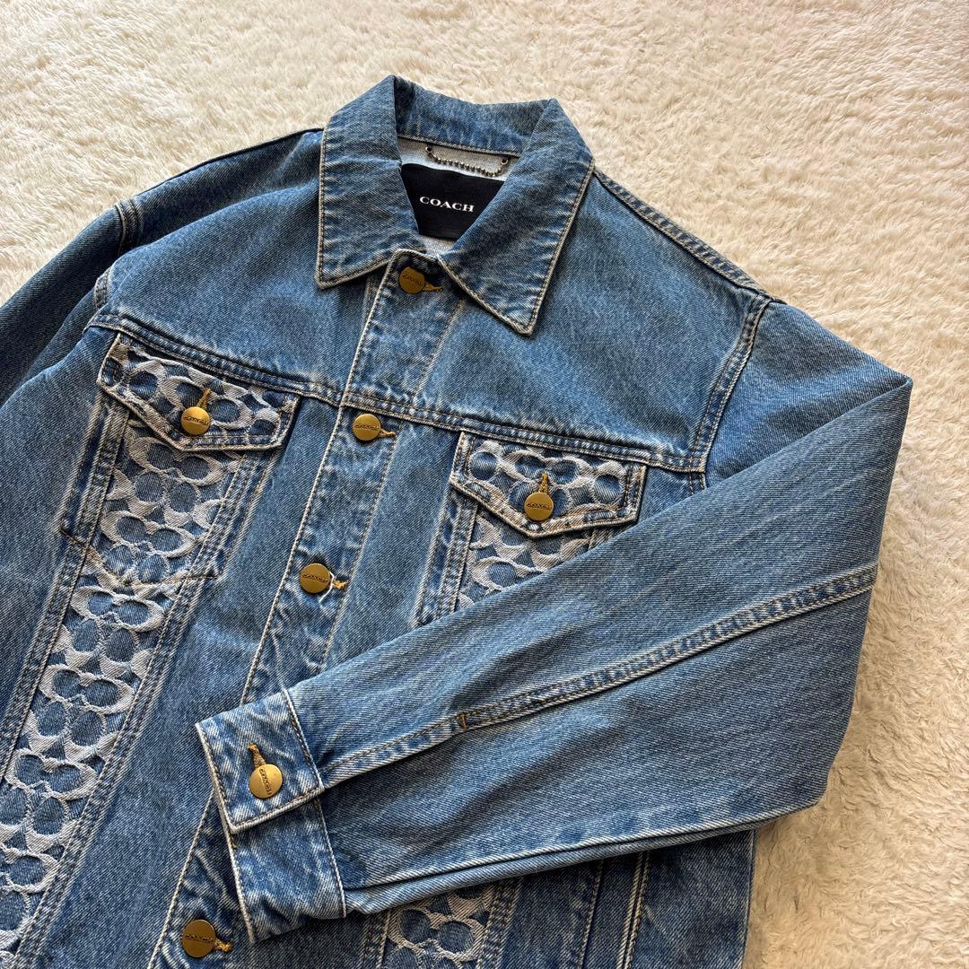 COACH コーチ　オーバーサイズド シグネチャーデニムジャケット　定価約9万
