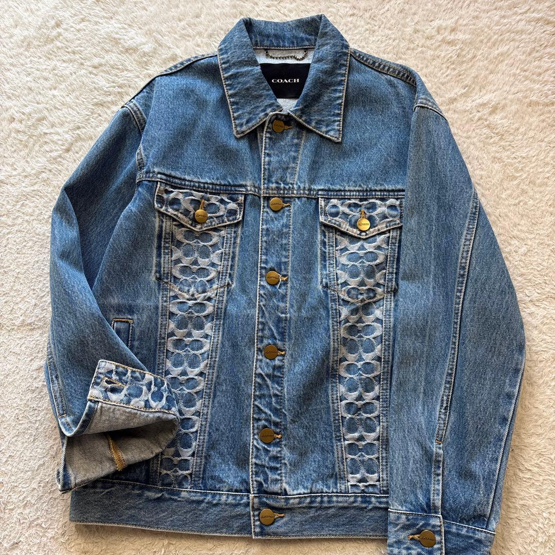 COACH コーチ　オーバーサイズド シグネチャーデニムジャケット　定価約9万