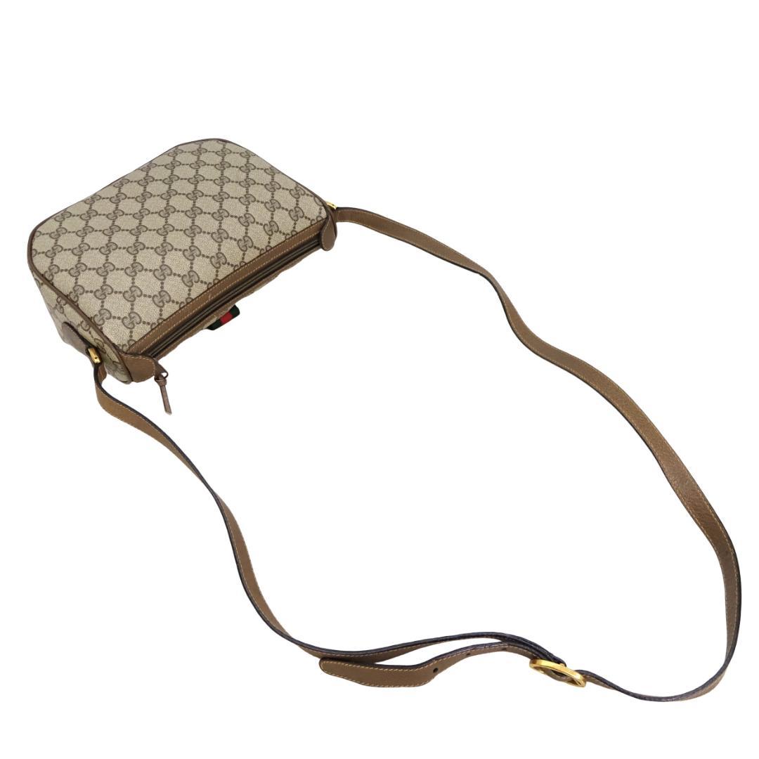 本物 ■グッチ■シェリーライン GG ベージュ PVC 斜めがけショルダーバッグ