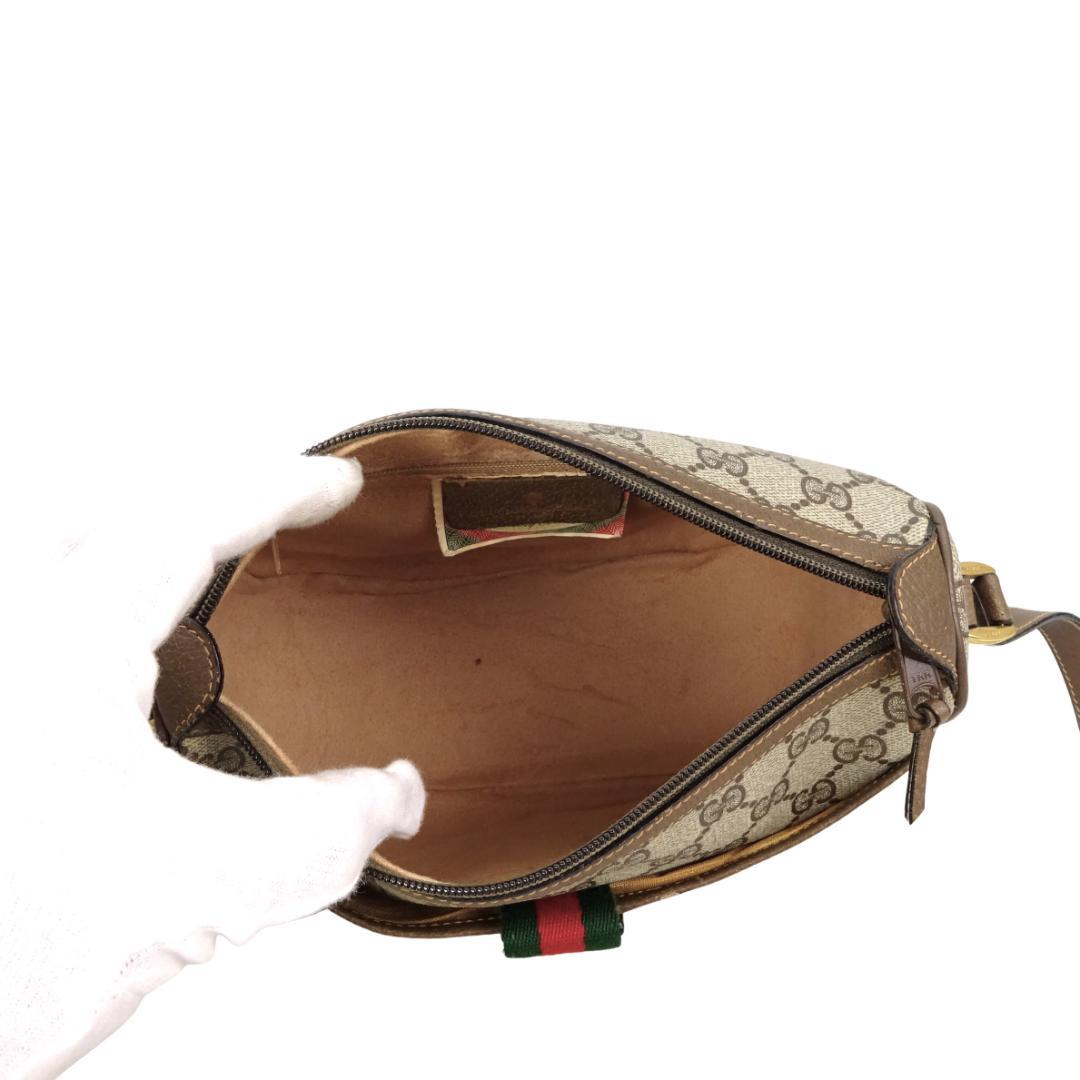 本物 ■グッチ■シェリーライン GG ベージュ PVC 斜めがけショルダーバッグ