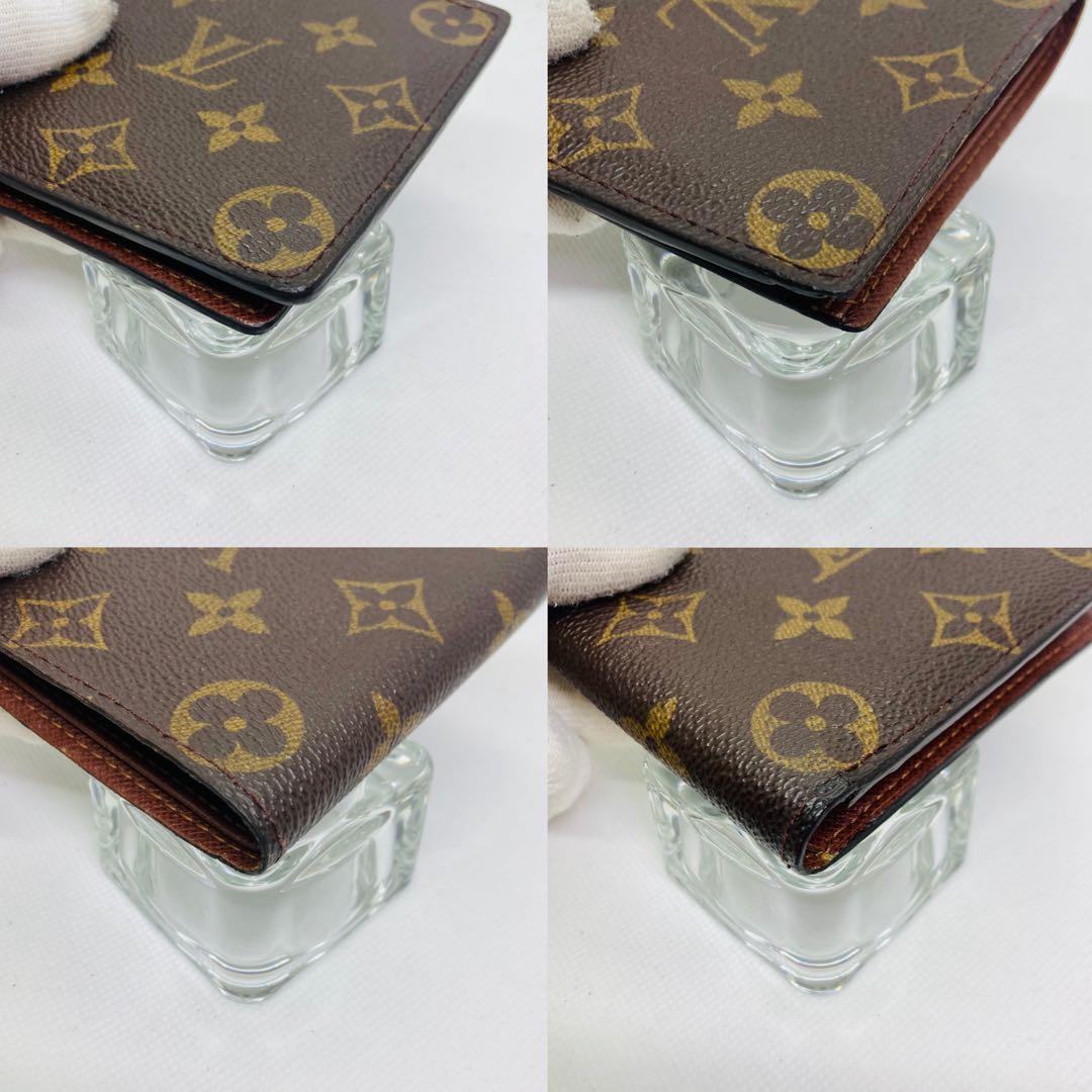 ルイヴィトン モノグラム ポルトフォイユ マルコ　二つ折り財布 茶色 863