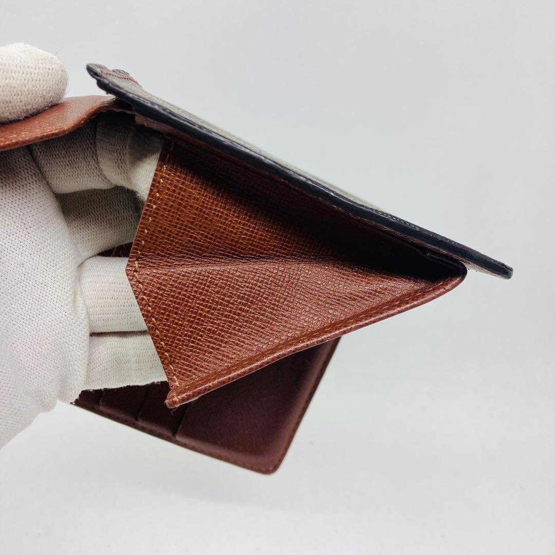 ルイヴィトン モノグラム ポルトフォイユ マルコ　二つ折り財布 茶色 863