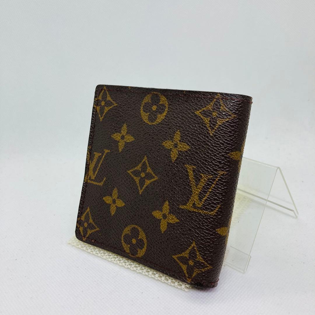 ルイヴィトン モノグラム ポルトフォイユ マルコ　二つ折り財布 茶色 863