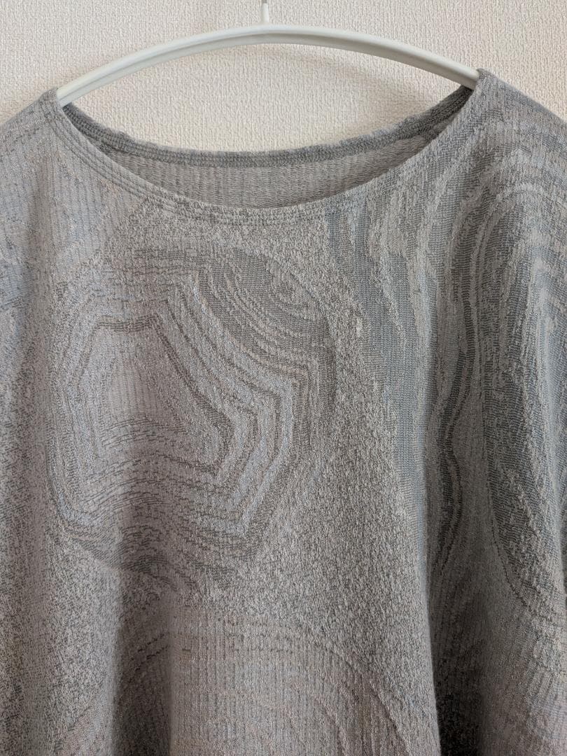 2023　ババグーリ　綿ウール　メノウ柄のゆったりプルオーバー　ヨーガンレール