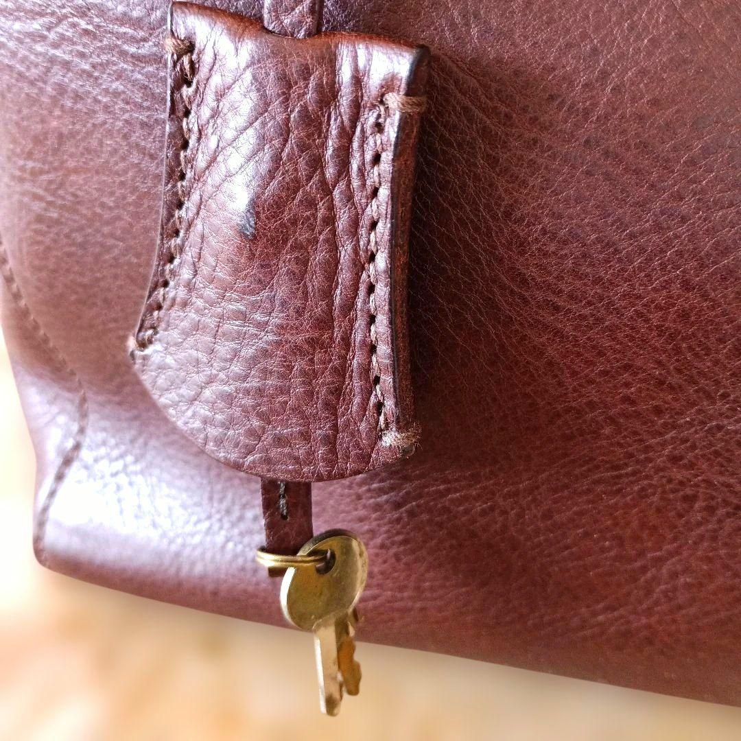 genten ロック付き 2way ショルダーバッグ　ハンドバッグ