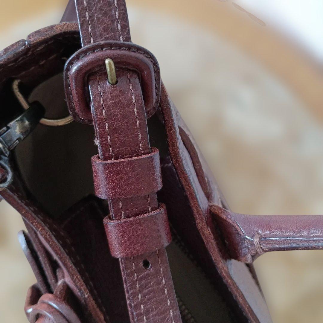 genten ロック付き 2way ショルダーバッグ　ハンドバッグ