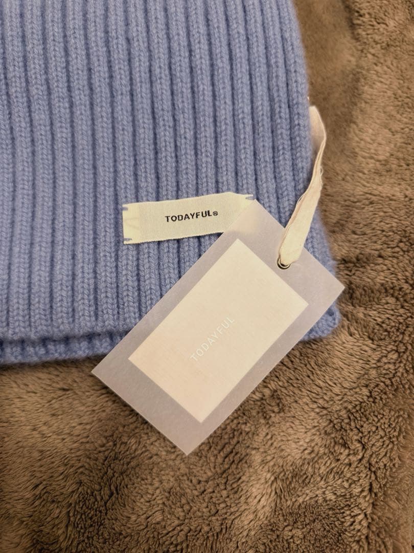 【新品未使用】Todayful Rib Knit Muffler アイスブルー