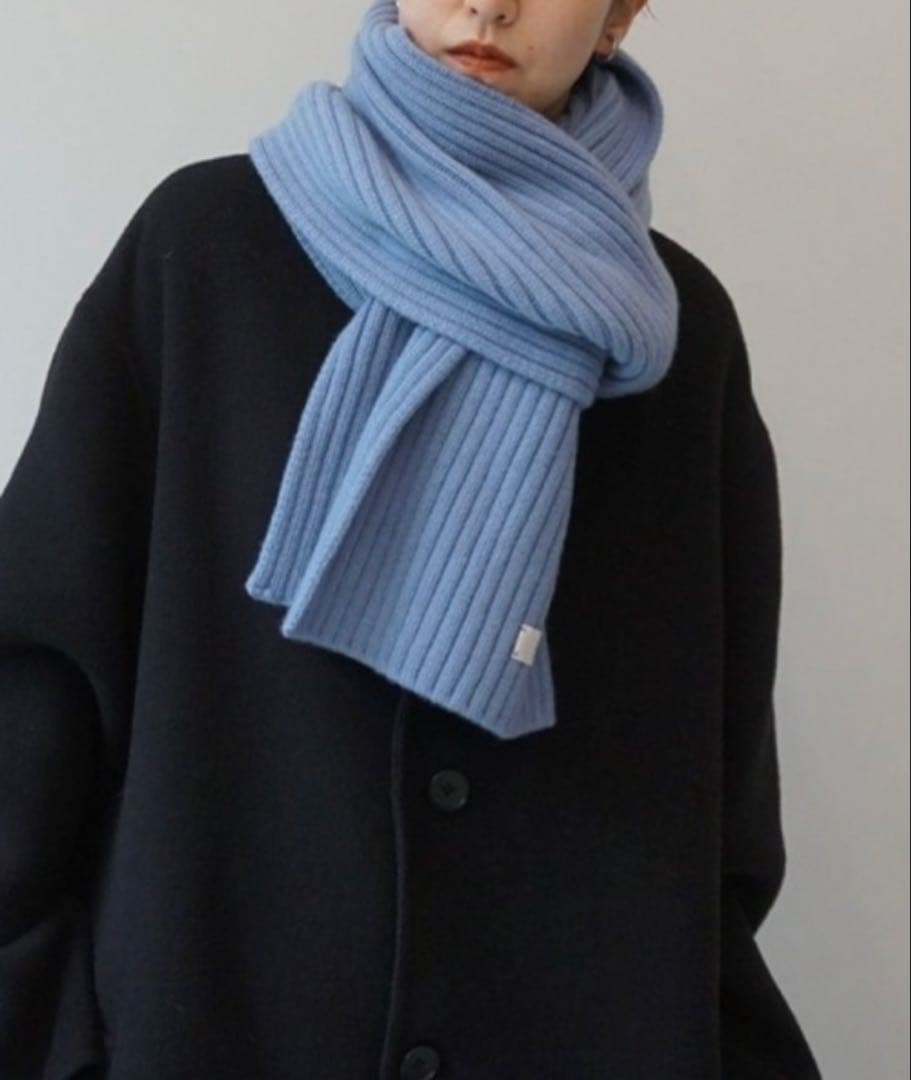 【新品未使用】Todayful Rib Knit Muffler アイスブルー