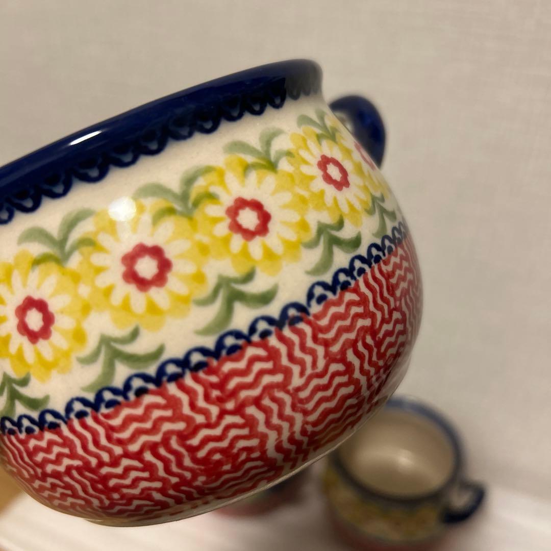 ポーリッシュポタリー　スープボウル3個セット