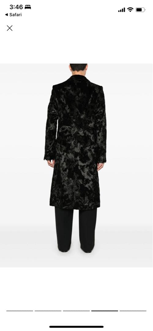 MM6 メゾンマルジェラ ファー ジャガード コート